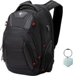 Swissdigital Design Circuit College Business Travel Backpack TSA Friendly Built in USB Charging RFID Protection Fits Laptops up to 15.6" Black (J14-BR)
